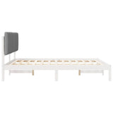 Bed Frame with Upholstered Headboard Light Grey 150 x 200 cm 878043