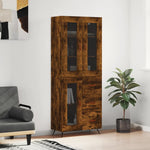 Highboard Smoked Oak 69.5x34x180 cm Engineered Wood 3198574