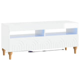 LED TV Cabinet High Gloss White Engineered Wood 896329