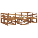 Outdoor Sofa Set 7 pcs Natural Solid Acacia Wood 3366072