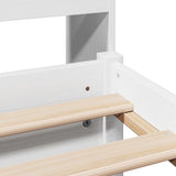 Bookcase Bed without Mattress White 160x200cm Solid Wood Pine 3322424