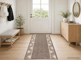 Runner Rug FLORNES Woven Taupe 80 x 350 cm PP 7 mm 42057433