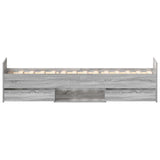 Bed Frame without Mattress Grey Sonoma 90x190 cm Single 3203815