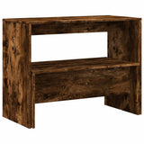 3 Piece Dining Table and Bench set Smoked Oak Engineered Wood 855535