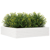 Garden Planter White 100x100x23 cm Solid Wood Pine 847209
