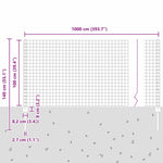 Fence with Posts Green 1 x 10 m Steel 3335967