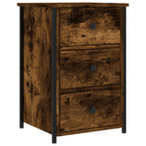 Bedside Cabinet Smoked Oak 40x36x60 cm Engineered Wood 825997