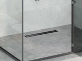 Shower Drain 2-in-1 with 360&deg Siphon Black 50 cm 42015967