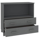 Sideboard HAMAR Dark Grey 85x35x80 cm Solid Wood Pine 340498