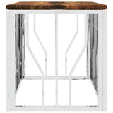 Coffee Table Stainless Steel and Solid Wood Reclaimed 350053