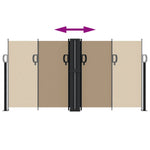 ZNTS Retractable Side Awning Taupe 120x1000 cm 4004709
