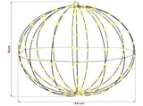 Ball 2 pcs Warm white 60 x 60 x 62 cm Metal 384 LEDs 42019112
