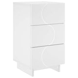 Bedside Cabinet White 33.5 x 34.5 x 60 cm Engineered Wood 8011423