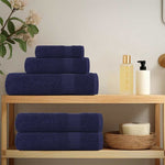 ZNTS Bath Towels 10 pcs Navy Blue 100x150 cm 360 gsm 100% Cotton 136790