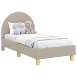 Toddler Bed Frame with Headboard Light Grey 70 x 140 cm 42011026
