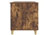 Desk with Shelf Smoked Oak 142.5 x 50 x 75 cm Engineered Wood 3414599