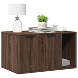 Cat Litter Box Enclosure Brown Oak 80x50x45 cm Engineered Wood 857739