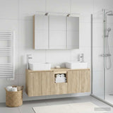 Bathroom Cabinet Set 4 pcs Sonoma Oak Engineered Wood 3406417