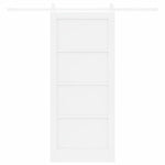 Sliding Door White 86 x 198.5 cm Solid pine wood and steel 3333763