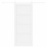 Sliding Door White 86 x 198.5 cm Solid pine wood and steel 3333763