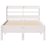 Bed Frame without Mattress White 120x190 cm Small Double Solid Wood Pine 3306907