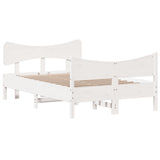 Bed Frame without Mattress White 120x190 cm Small Double Solid Wood Pine 3216400