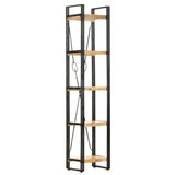 Bookcase Natural wood and black 320616