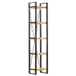 ZNTS 5-Tier Bookcase 39x30x180 cm Solid Mango Wood 320616