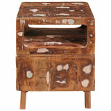End Table with Shelf Brown 40 x 40 x 49 cm Solid Reclaim Wood 4104554