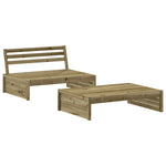 ZNTS 2 Piece Garden Lounge Set Impregnated Wood Pine 3186626