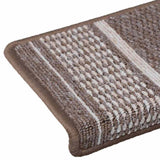 Self-adhesive Stair Mats 15 pcs 65 x 21 x 4 cm Non-Slip Brown 42011456
