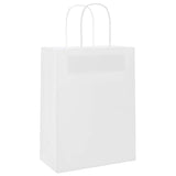 Paper Bags 250 pcs with Handles White 21x11x28 cm 4101615
