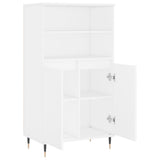 Highboard White 60x36x110 cm Engineered Wood 831476