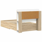 Bed Frame with Storage Sonoma Oak 90 x 190 cm Engineered Wood 3433820