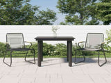 3 Piece Garden Dining Set Black PVC Rattan 3099209