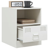 ZNTS Bedside Cabinet White 34.5x39x44 cm Steel 841761