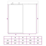 151676 Sliding Door ESG Glass and Aluminium 102,5x205 cm White