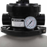 Pool Sand Filter with 4 Position Valve Grey 350 mm 91725