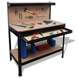 141769 Workbench with Pegboard and Drawer