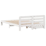 Bed Frame without Mattress White 140x200 cm Solid Wood Pine 3309846