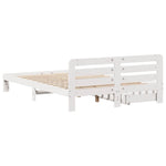 Bed Frame without Mattress White 120x190 cm Small Double Solid Wood Pine 3309867