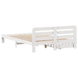 Bed Frame without Mattress White 120x190 cm Small Double Solid Wood Pine 3309867