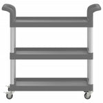 3-Tier Trolley Grey 77x34x72 cm Aluminium 30323