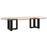 ZNTS Coffee Table Legs T-Shaped 2 pcs Black 30x25x cm Steel 4013000