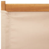 Folding Garden Chairs 8 pcs Beige Fabric and Solid Wood 3214648