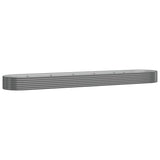 Garden Raised Bed Galvanised Steel 507x100x36 cm Grey 319009