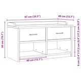 Hallway Bench SANDNES 87x40x50 cm Solid Wood Pine 4010460