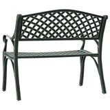 Garden Bench Green Cast Aluminium, Cast Iron Standard 317745