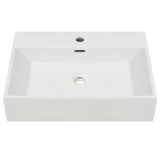 Basin with Faucet Hole Ceramic White 60.5x42.5x14.5 cm 142347