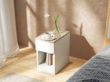 Set of Two Modern Storage Bedside Tables - White T3398P343532